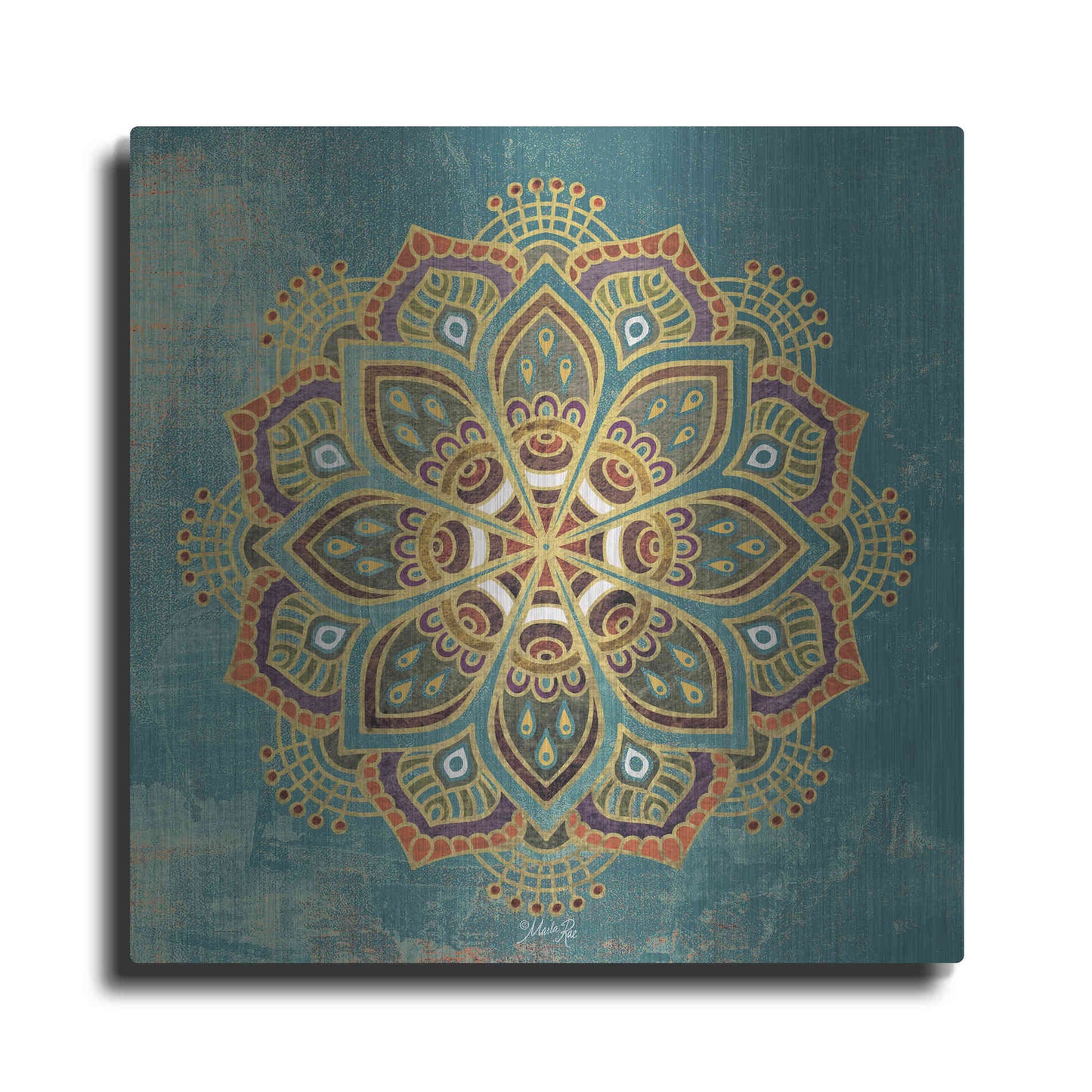Luxe Metal Art 'Boho Medallion I' by Marla Rae, Metal Wall Art