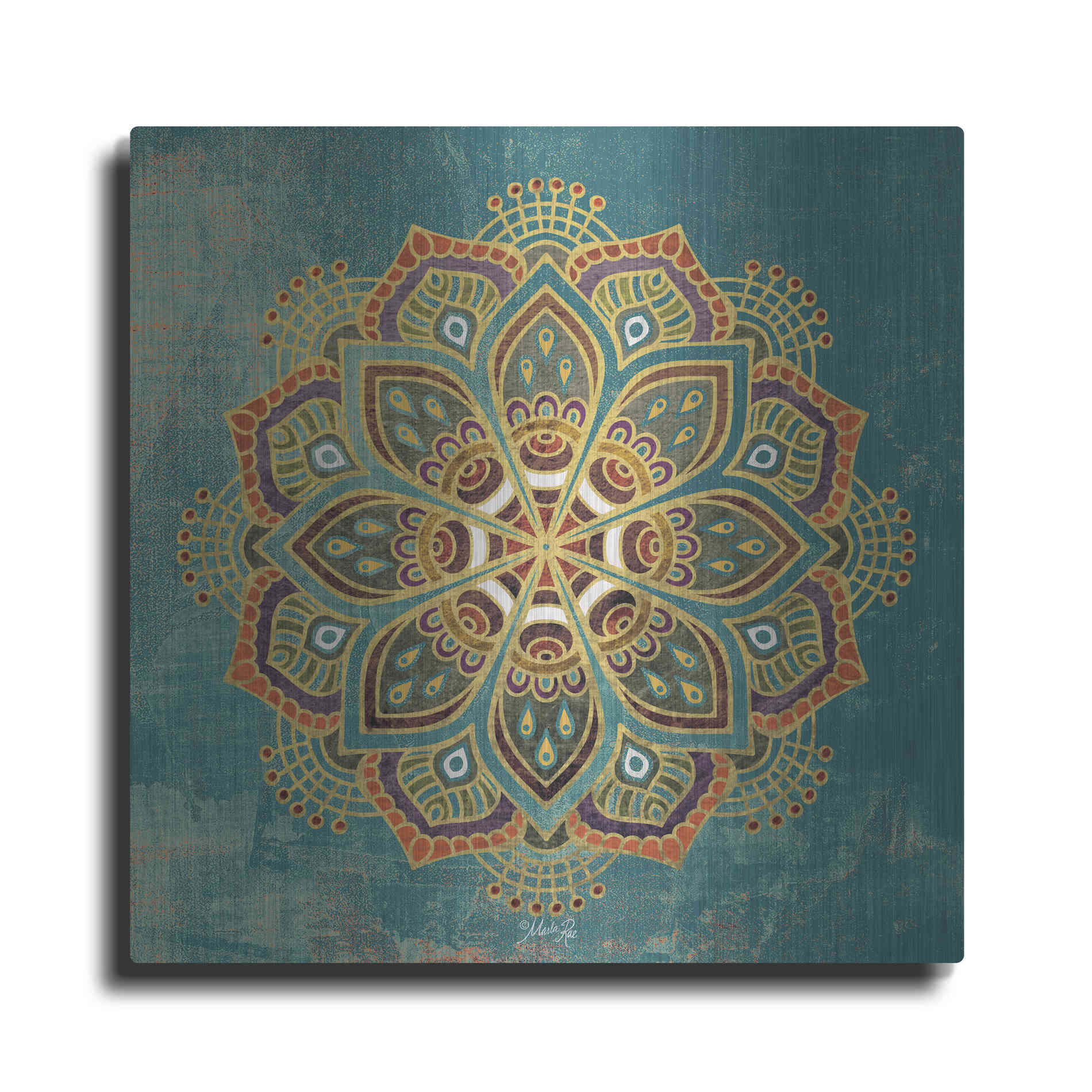 Luxe Metal Art 'Boho Medallion I' by Marla Rae, Metal Wall Art