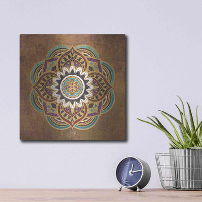 Luxe Metal Art 'Boho Medallion II' by Marla Rae, Metal Wall Art,12x12
