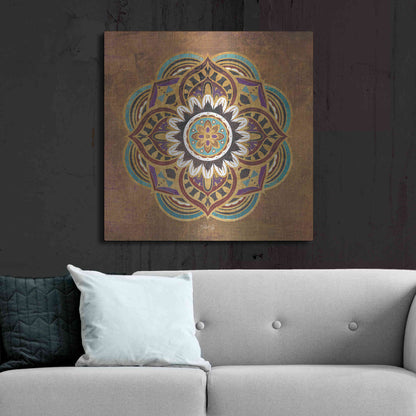 Luxe Metal Art 'Boho Medallion II' by Marla Rae, Metal Wall Art,36x36