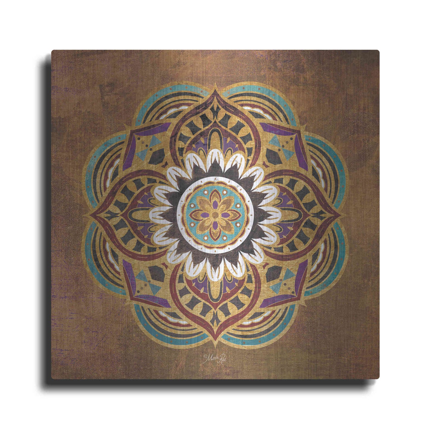 Luxe Metal Art 'Boho Medallion II' by Marla Rae, Metal Wall Art