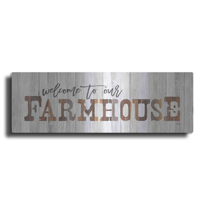 Luxe Metal Art 'Welcome to Our Farmhouse' by Marla Rae, Metal Wall Art