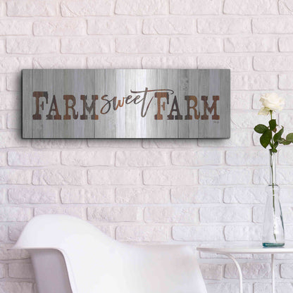 Luxe Metal Art 'Farm Sweet Farm' by Marla Rae, Metal Wall Art,36x12