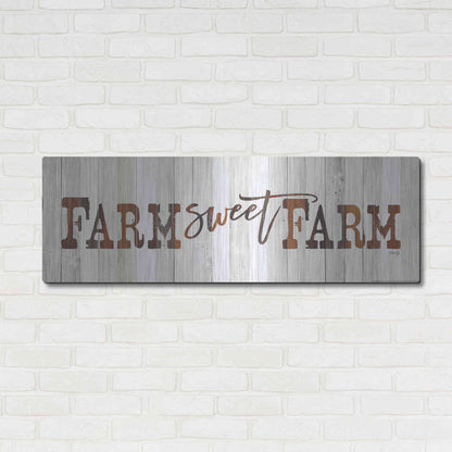 Luxe Metal Art 'Farm Sweet Farm' by Marla Rae, Metal Wall Art,48x16