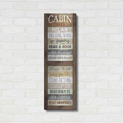 Luxe Metal Art 'Cabin Rules' by Marla Rae, Metal Wall Art,12x36
