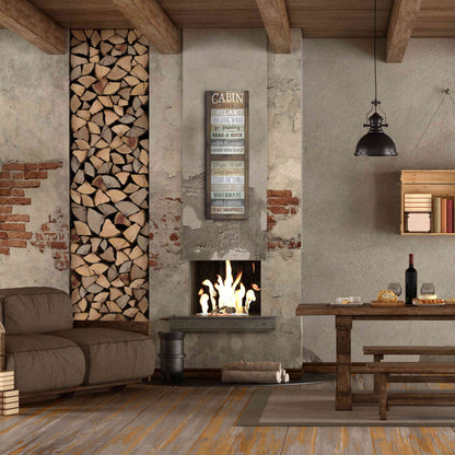 Luxe Metal Art 'Cabin Rules' by Marla Rae, Metal Wall Art,16x48