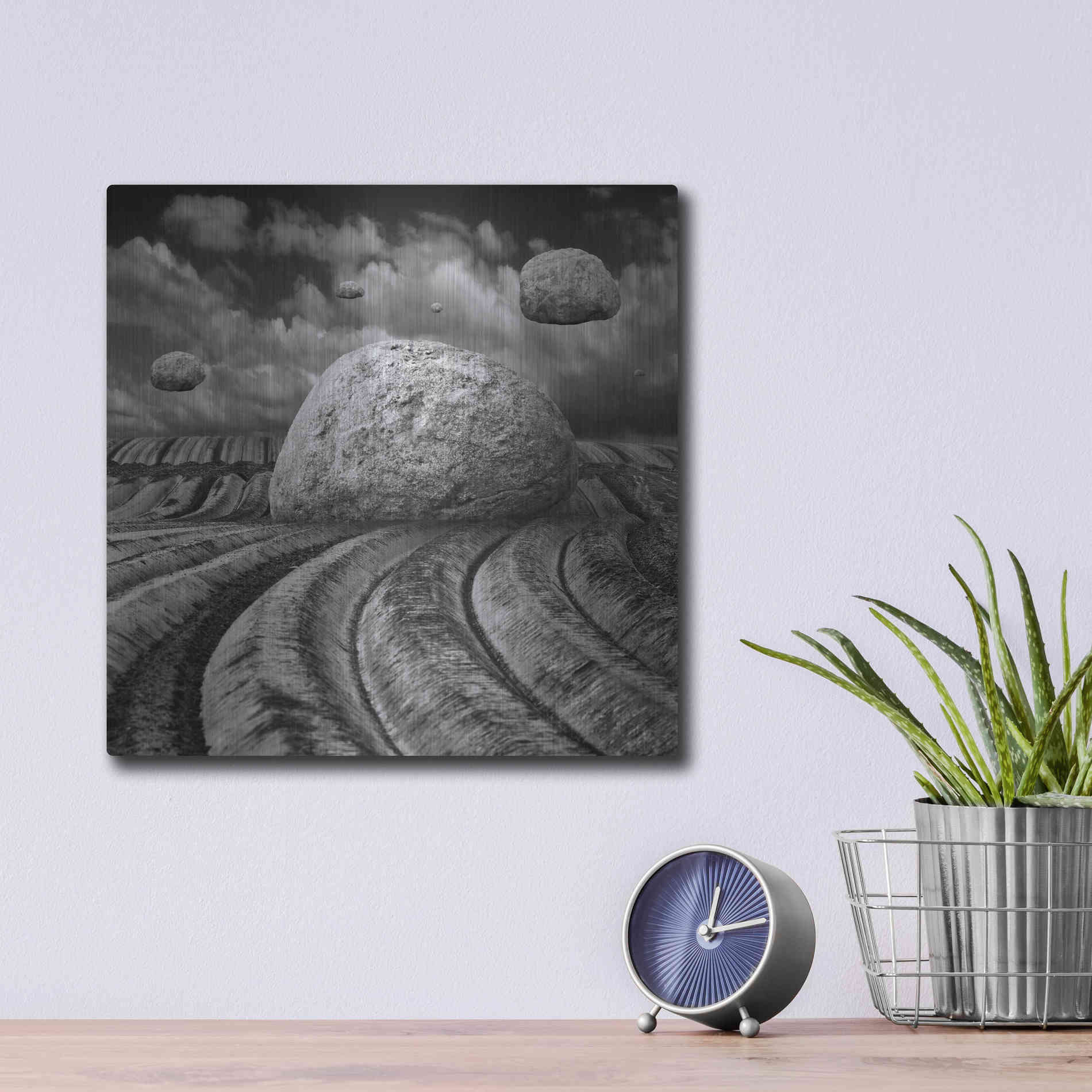 Luxe Metal Art 'Unharvested' by Dariusz Klimczak, Metal Wall Art,12x12