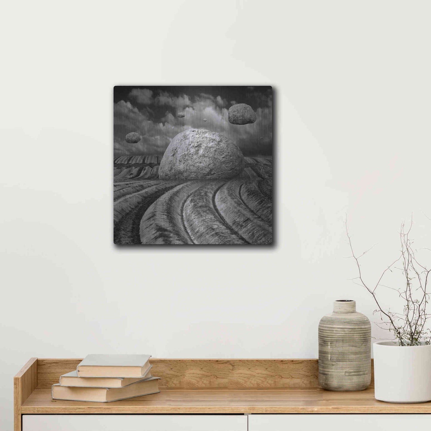 Luxe Metal Art 'Unharvested' by Dariusz Klimczak, Metal Wall Art,12x12