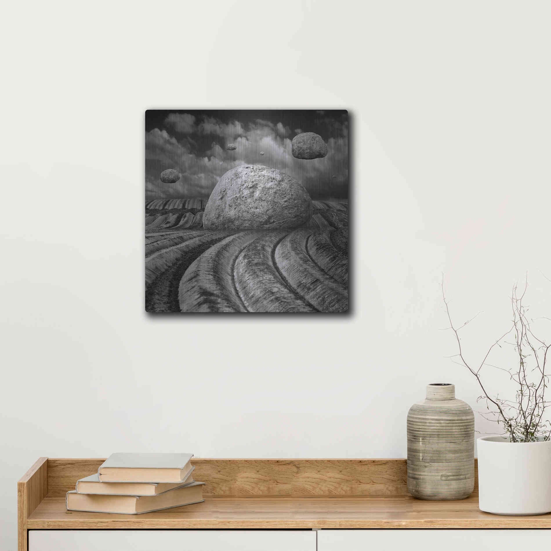 Luxe Metal Art 'Unharvested' by Dariusz Klimczak, Metal Wall Art,12x12