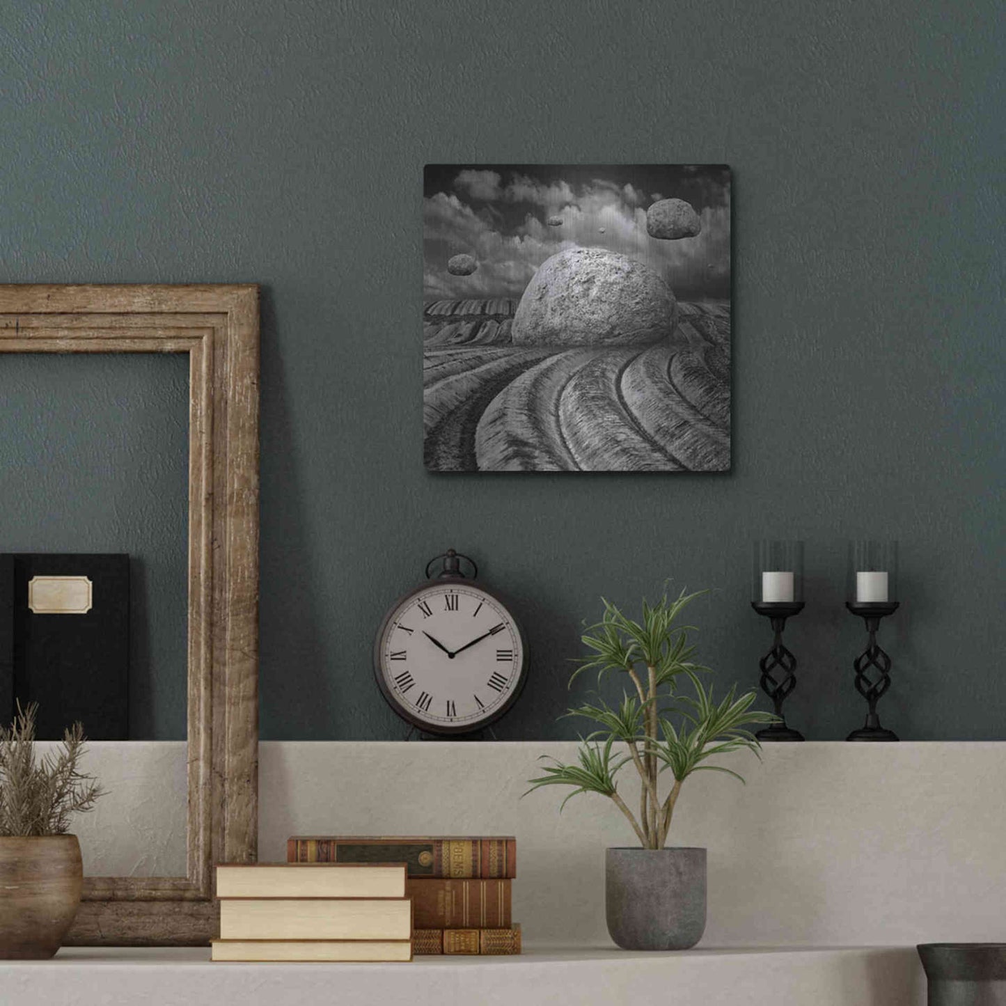 Luxe Metal Art 'Unharvested' by Dariusz Klimczak, Metal Wall Art,12x12