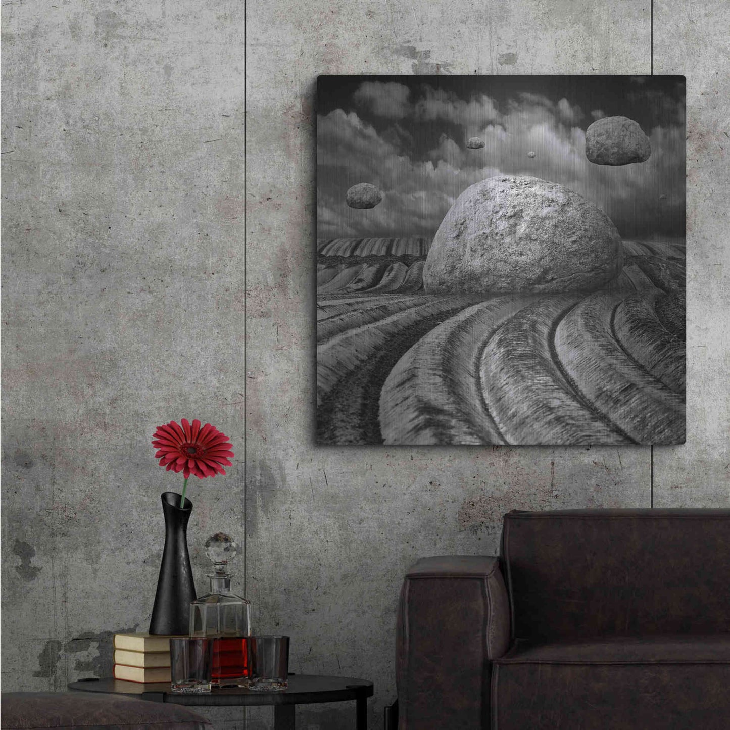 Luxe Metal Art 'Unharvested' by Dariusz Klimczak, Metal Wall Art,36x36