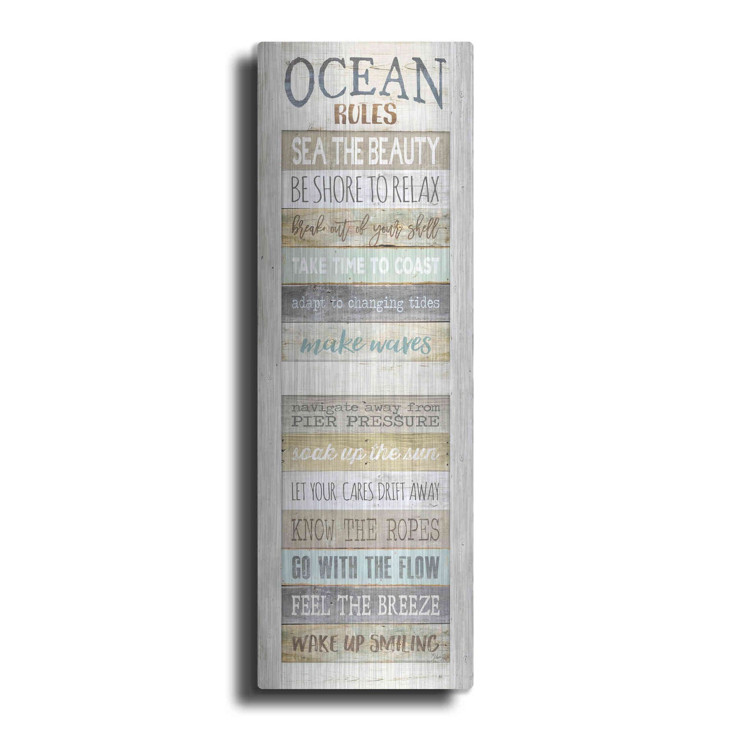 Luxe Metal Art 'Ocean Rules' by Marla Rae, Metal Wall Art