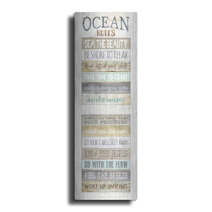 Luxe Metal Art 'Ocean Rules' by Marla Rae, Metal Wall Art