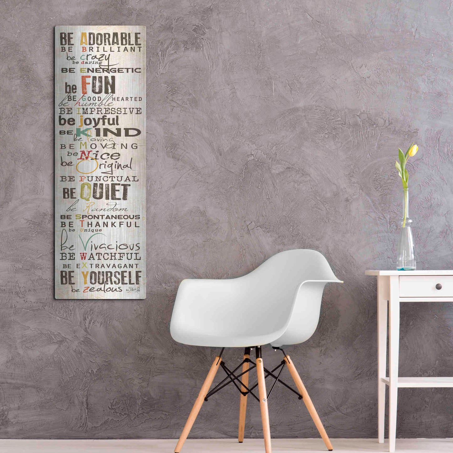Luxe Metal Art 'The Way to Be' by Marla Rae, Metal Wall Art,16x48
