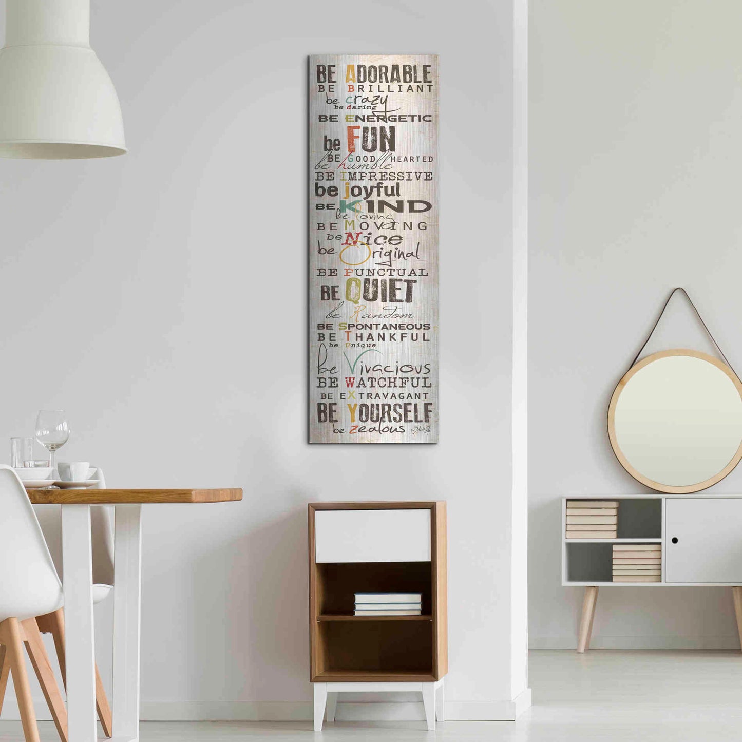 Luxe Metal Art 'The Way to Be' by Marla Rae, Metal Wall Art,16x48