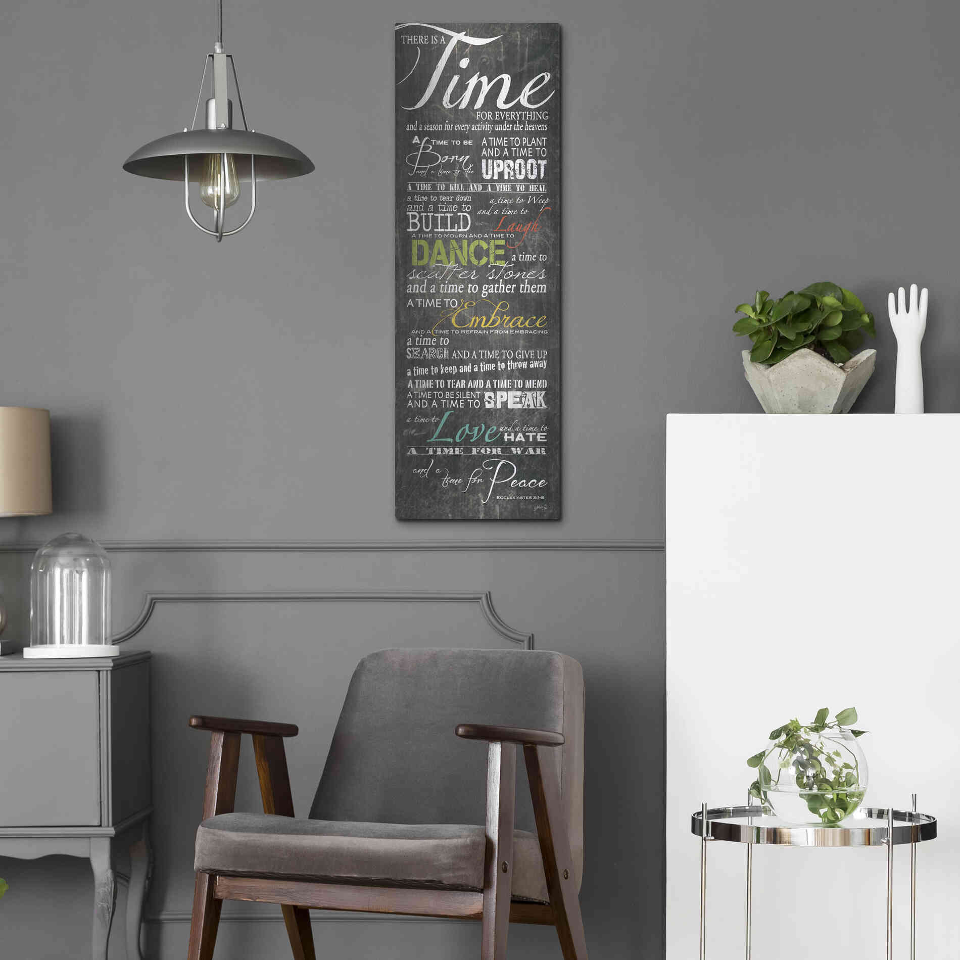 Luxe Metal Art 'Time for Everything' by Marla Rae, Metal Wall Art,12x36