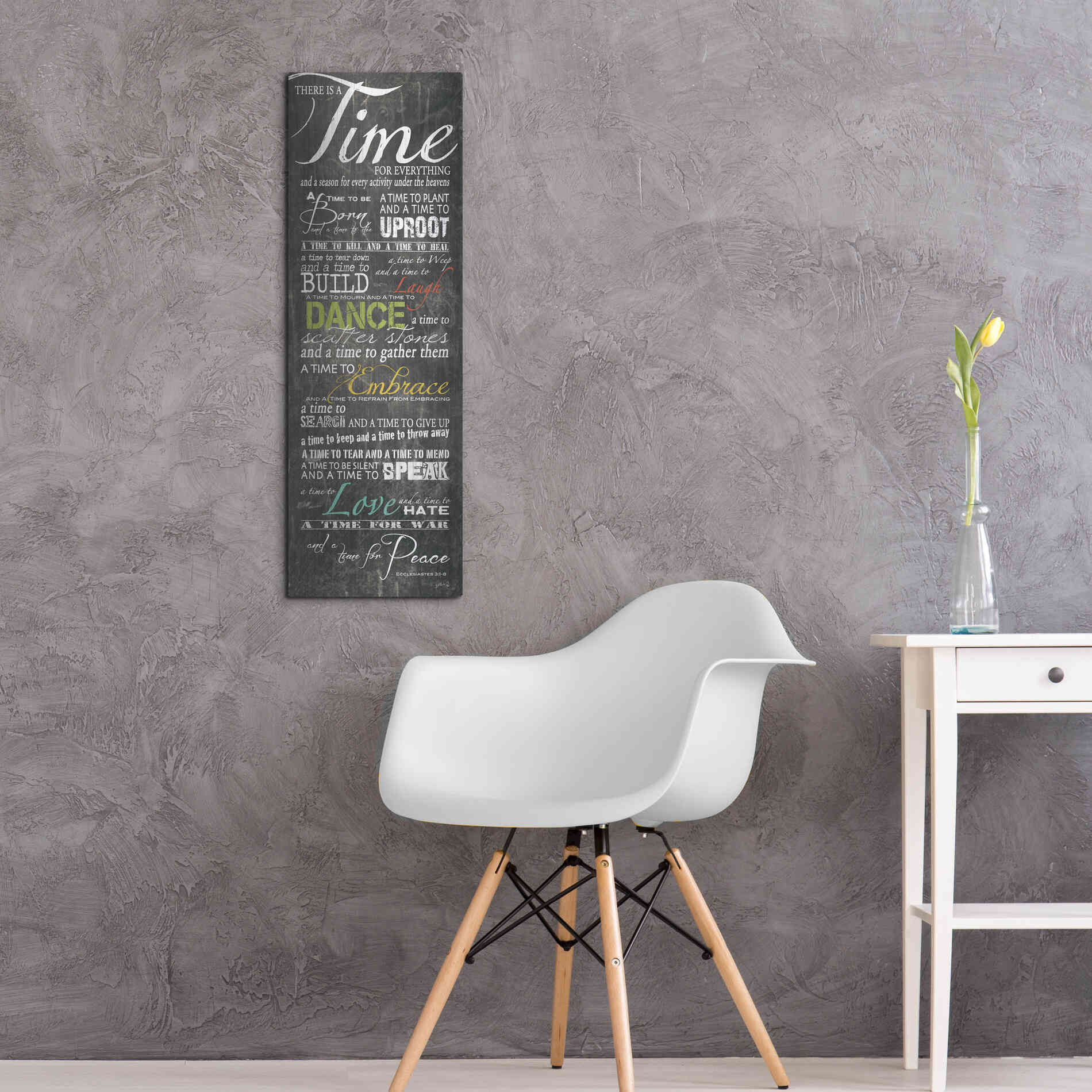 Luxe Metal Art 'Time for Everything' by Marla Rae, Metal Wall Art,12x36