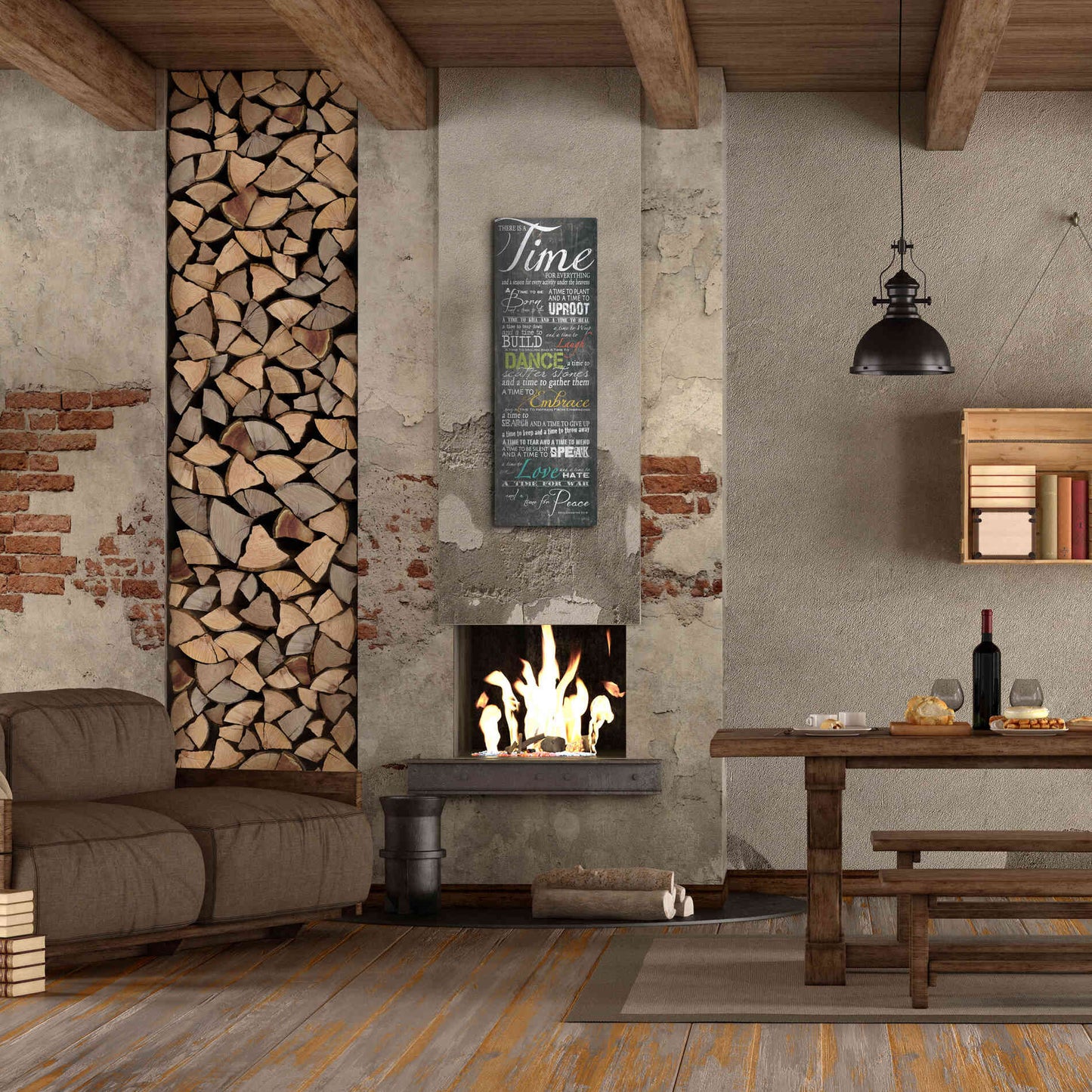 Luxe Metal Art 'Time for Everything' by Marla Rae, Metal Wall Art,16x48