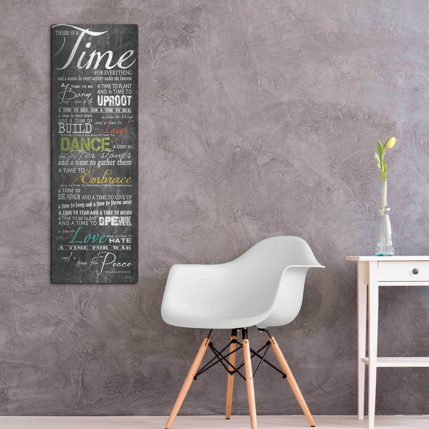 Luxe Metal Art 'Time for Everything' by Marla Rae, Metal Wall Art,16x48