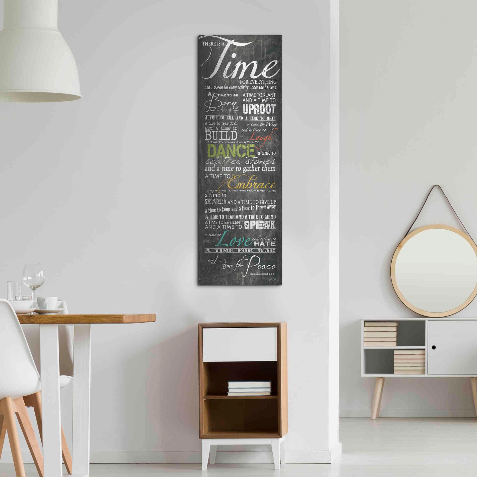 Luxe Metal Art 'Time for Everything' by Marla Rae, Metal Wall Art,16x48