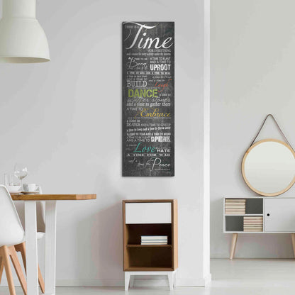 Luxe Metal Art 'Time for Everything' by Marla Rae, Metal Wall Art,16x48