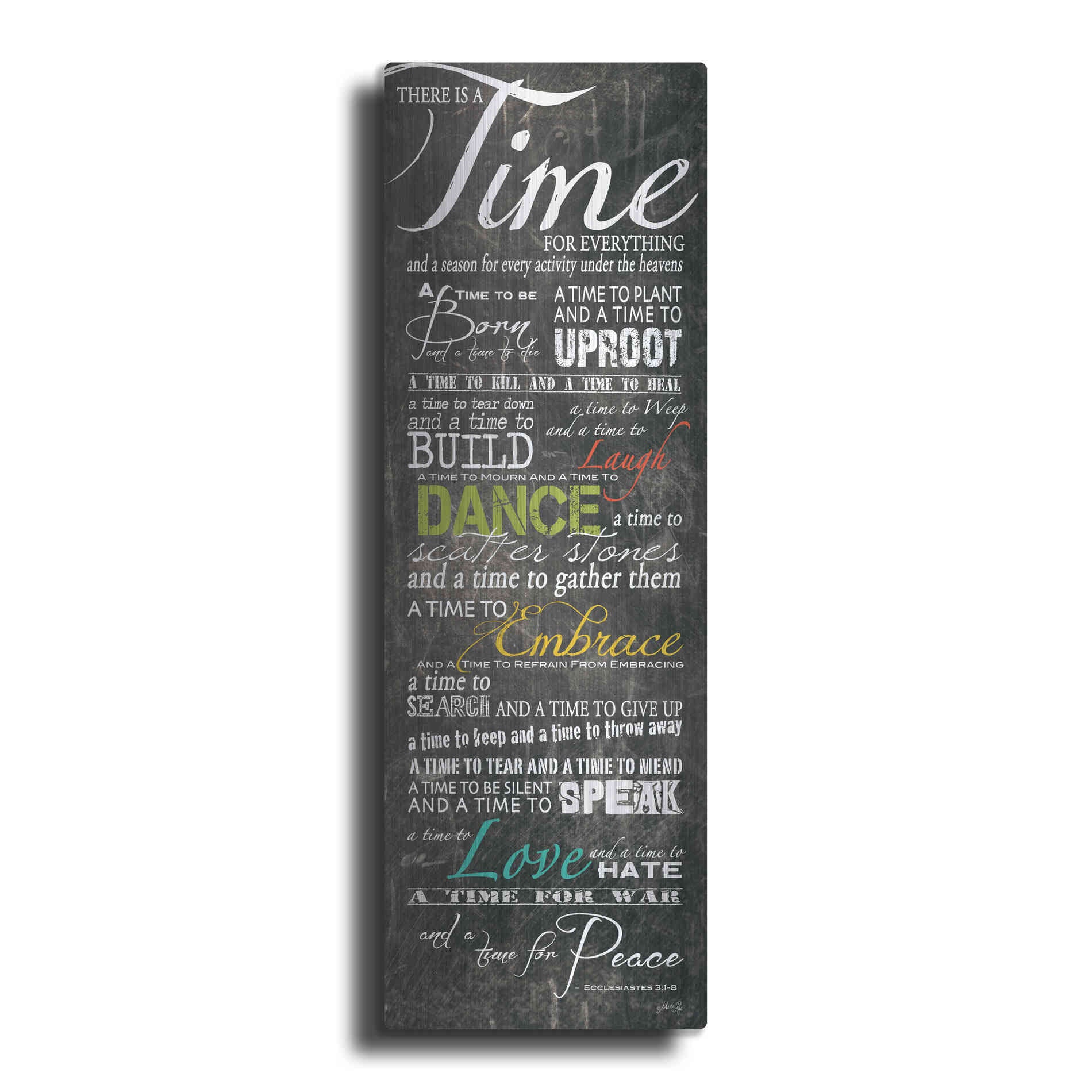 Luxe Metal Art 'Time for Everything' by Marla Rae, Metal Wall Art