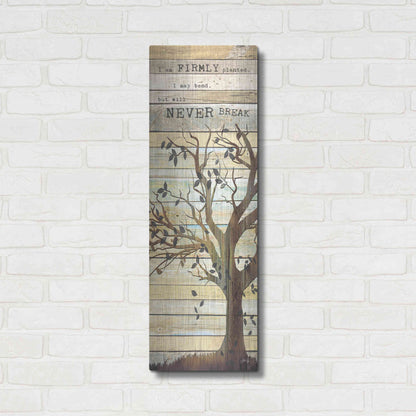 Luxe Metal Art 'I Am Firmly Planted' by Marla Rae, Metal Wall Art,12x36