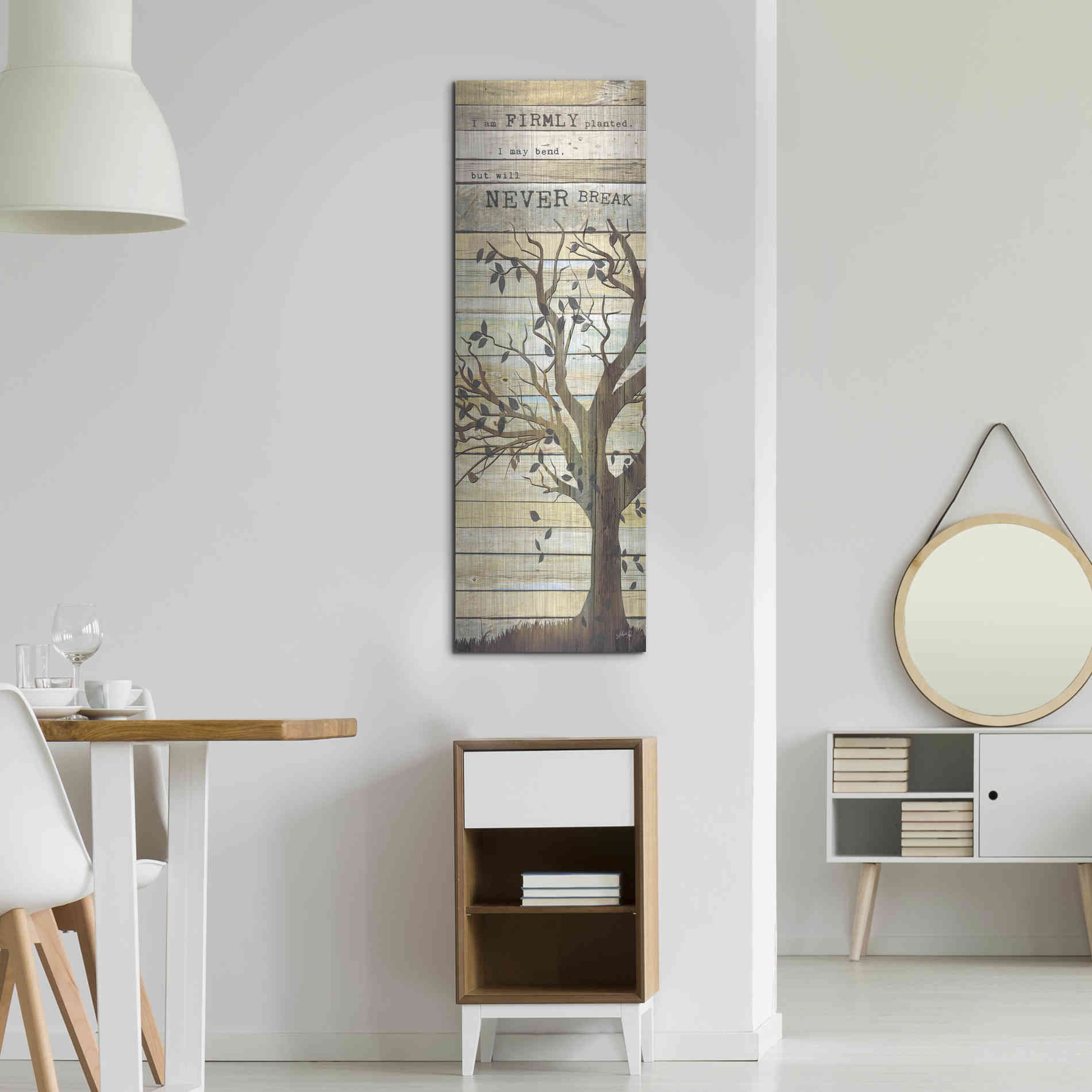 Luxe Metal Art 'I Am Firmly Planted' by Marla Rae, Metal Wall Art,16x48