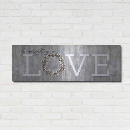 Luxe Metal Art 'Love - Do Everything in Love' by Marla Rae, Metal Wall Art,48x16