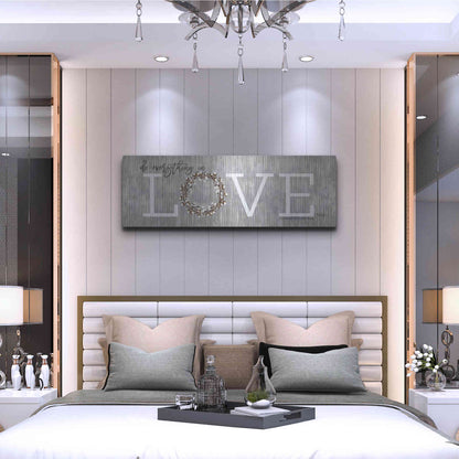 Luxe Metal Art 'Love - Do Everything in Love' by Marla Rae, Metal Wall Art,48x16