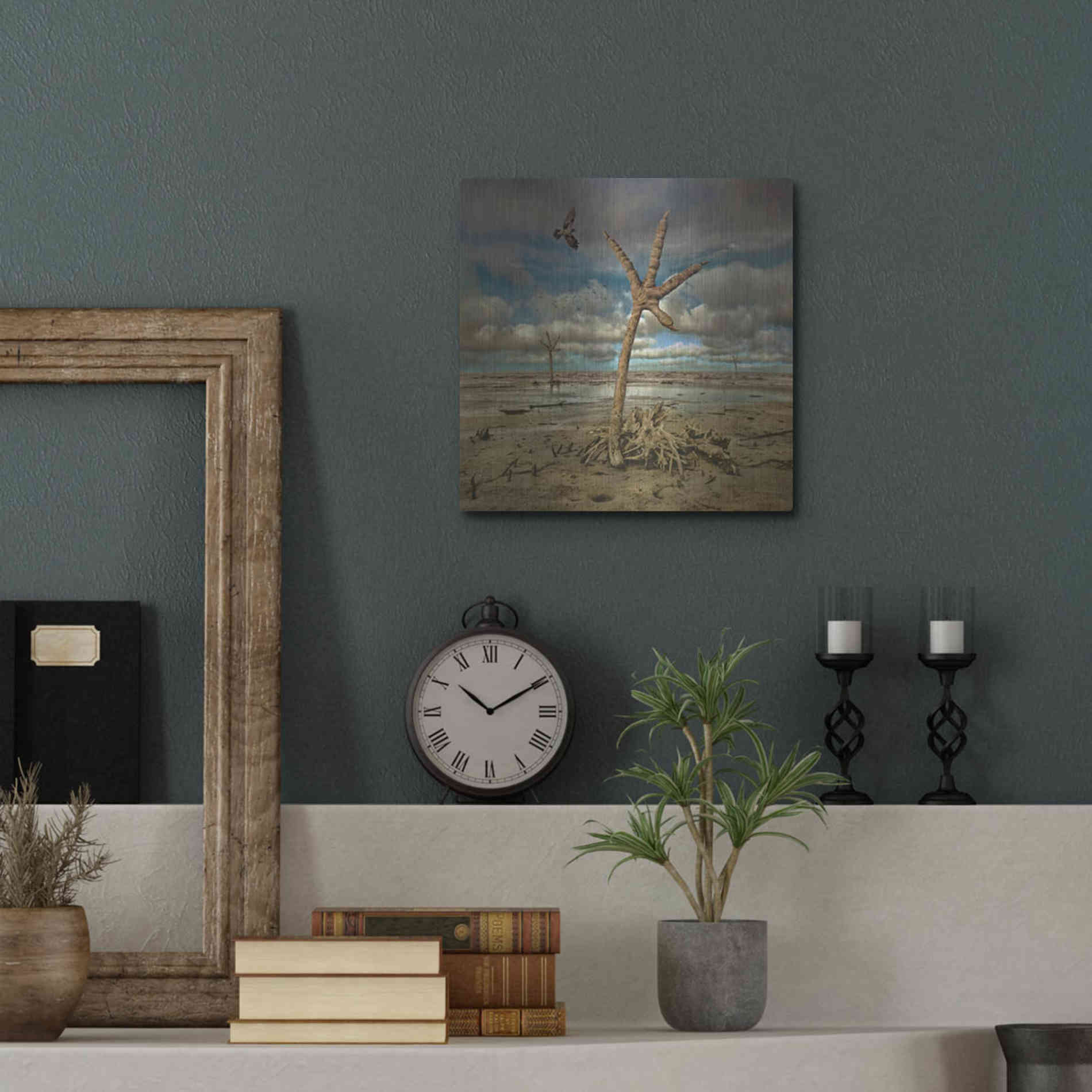 Luxe Metal Art 'Wetlands' by Dariusz Klimczak, Metal Wall Art,12x12