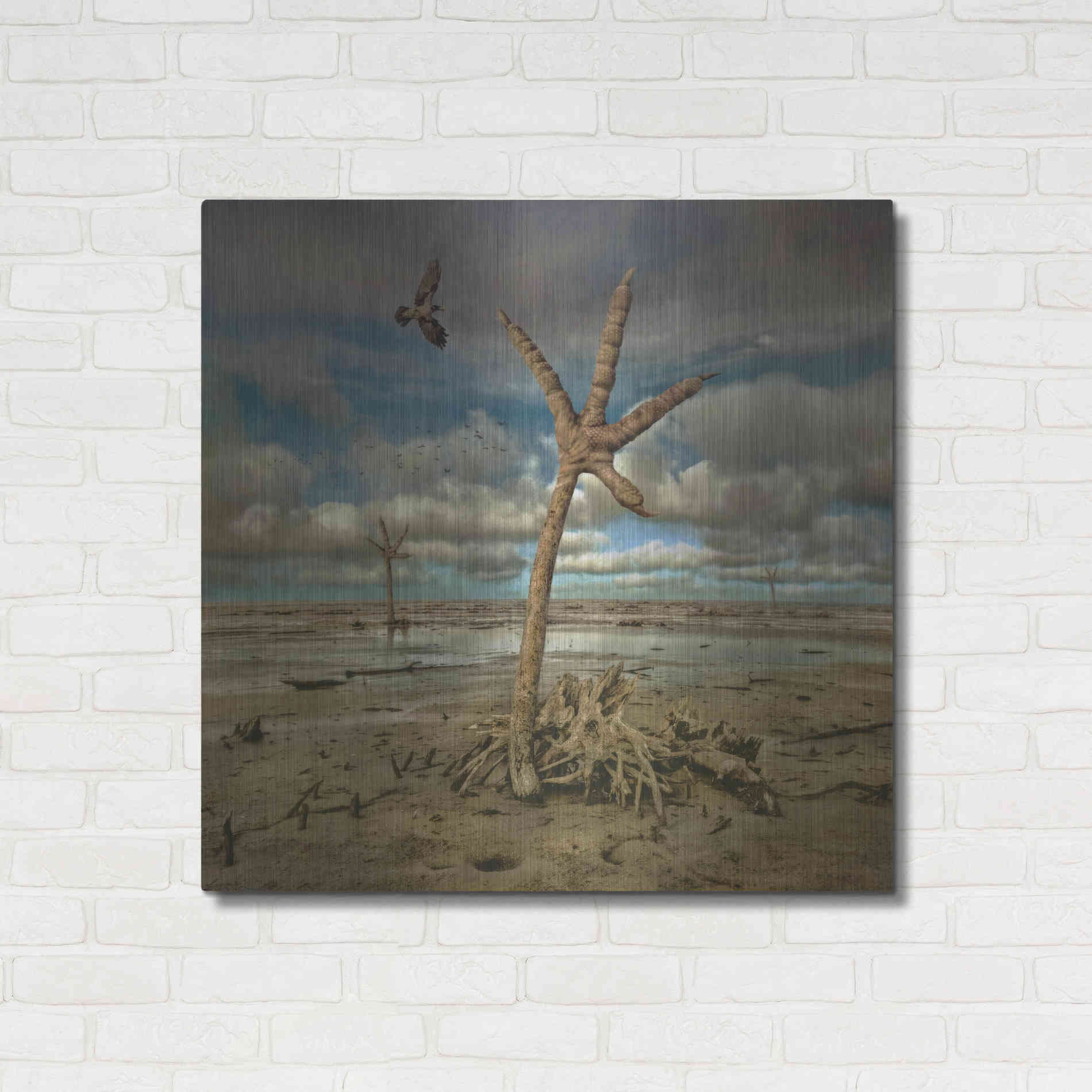 Luxe Metal Art 'Wetlands' by Dariusz Klimczak, Metal Wall Art,36x36
