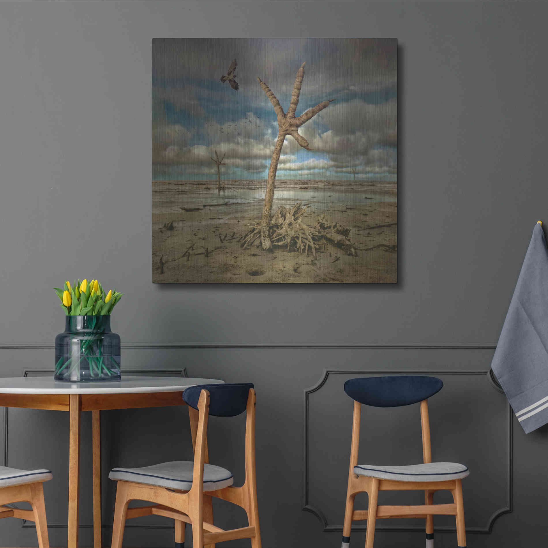 Luxe Metal Art 'Wetlands' by Dariusz Klimczak, Metal Wall Art,36x36