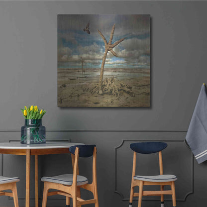 Luxe Metal Art 'Wetlands' by Dariusz Klimczak, Metal Wall Art,36x36