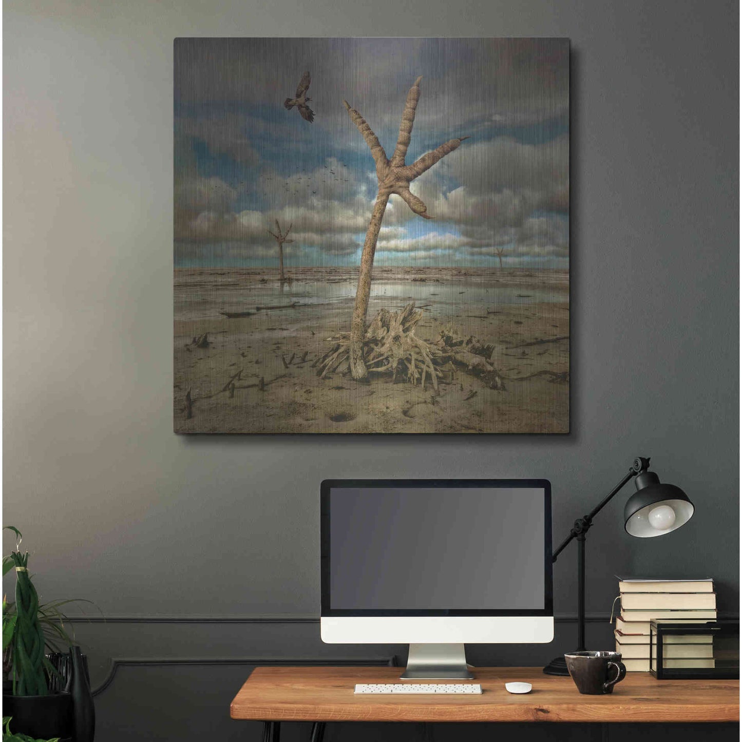 Luxe Metal Art 'Wetlands' by Dariusz Klimczak, Metal Wall Art,36x36