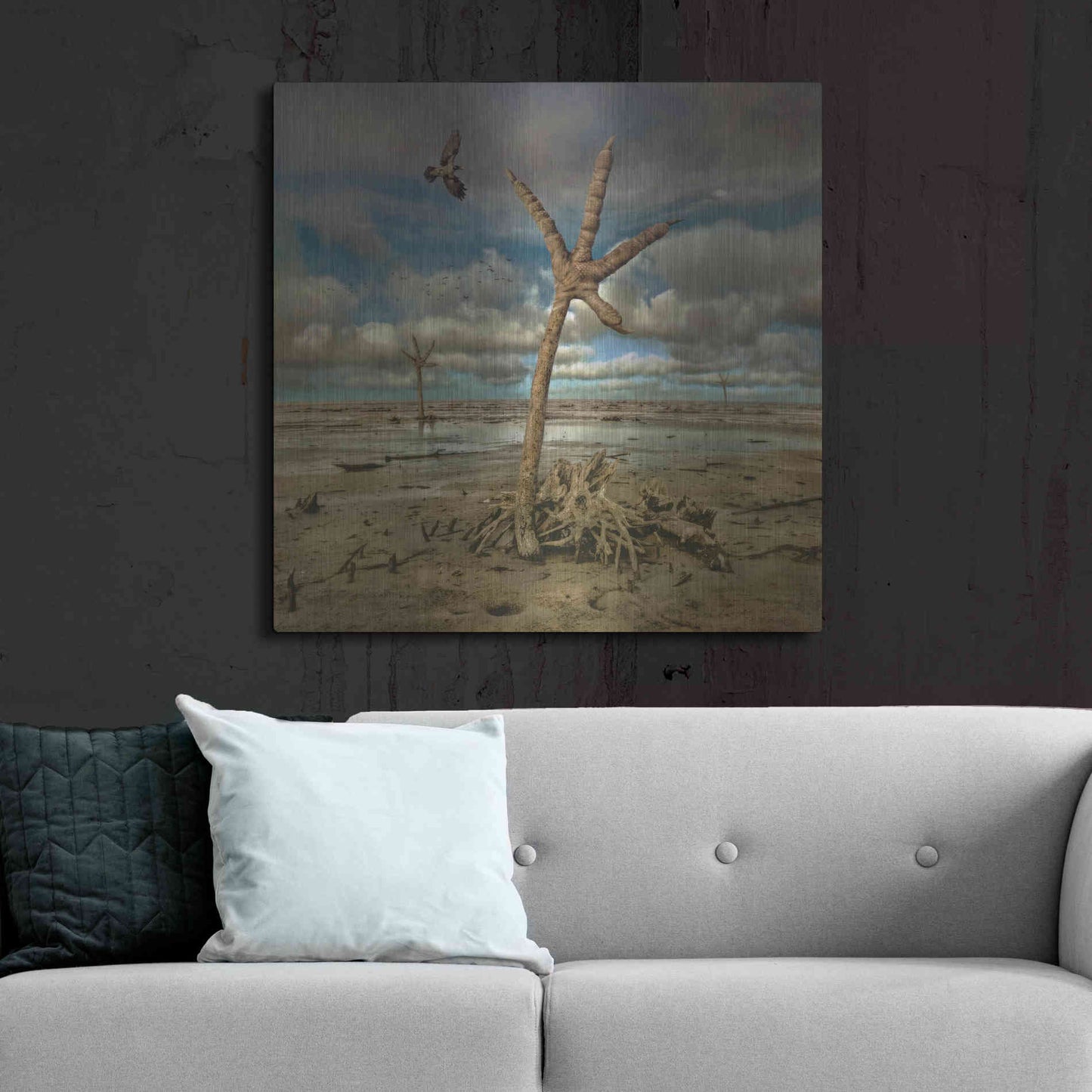 Luxe Metal Art 'Wetlands' by Dariusz Klimczak, Metal Wall Art,36x36