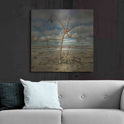 Luxe Metal Art 'Wetlands' by Dariusz Klimczak, Metal Wall Art,36x36