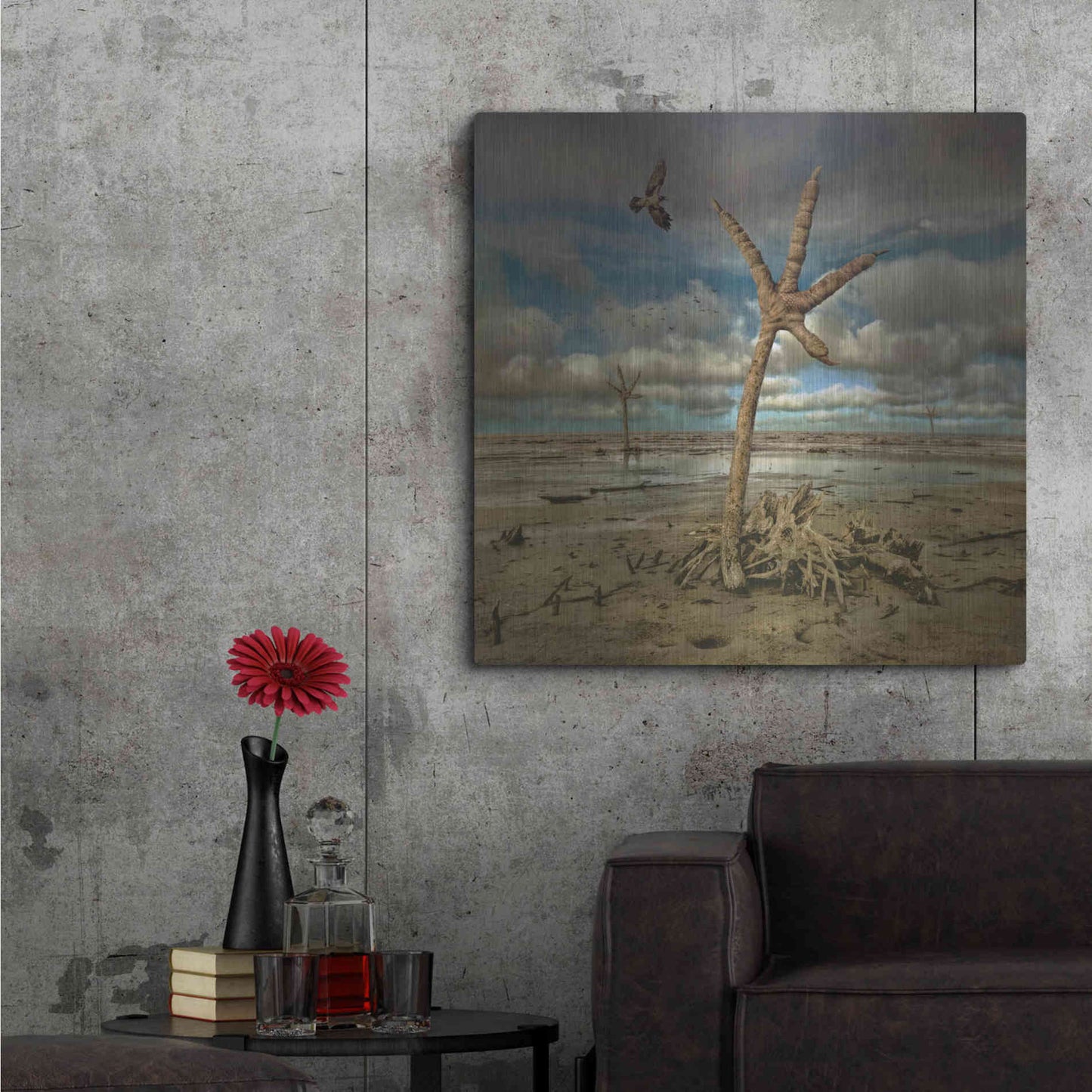 Luxe Metal Art 'Wetlands' by Dariusz Klimczak, Metal Wall Art,36x36