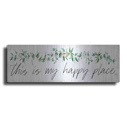Luxe Metal Art 'This is My Happy Place' by Marla Rae, Metal Wall Art