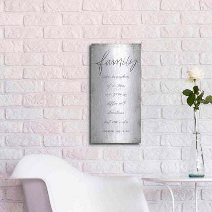 Luxe Metal Art 'Family - Like Branches of a Tree' by Marla Rae, Metal Wall Art,12x24