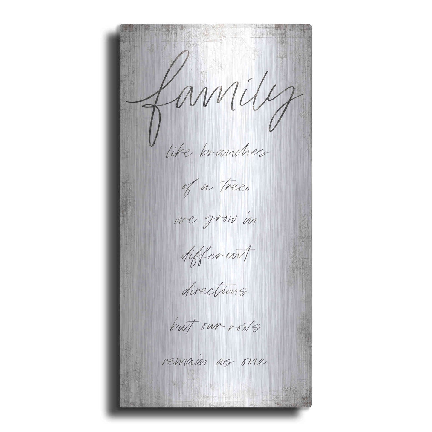 Luxe Metal Art 'Family - Like Branches of a Tree' by Marla Rae, Metal Wall Art