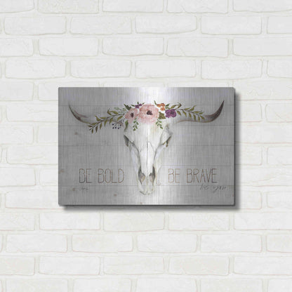 Luxe Metal Art 'Be Bold - Be Brave' by Marla Rae, Metal Wall Art,24x16