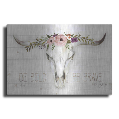 Luxe Metal Art 'Be Bold - Be Brave' by Marla Rae, Metal Wall Art