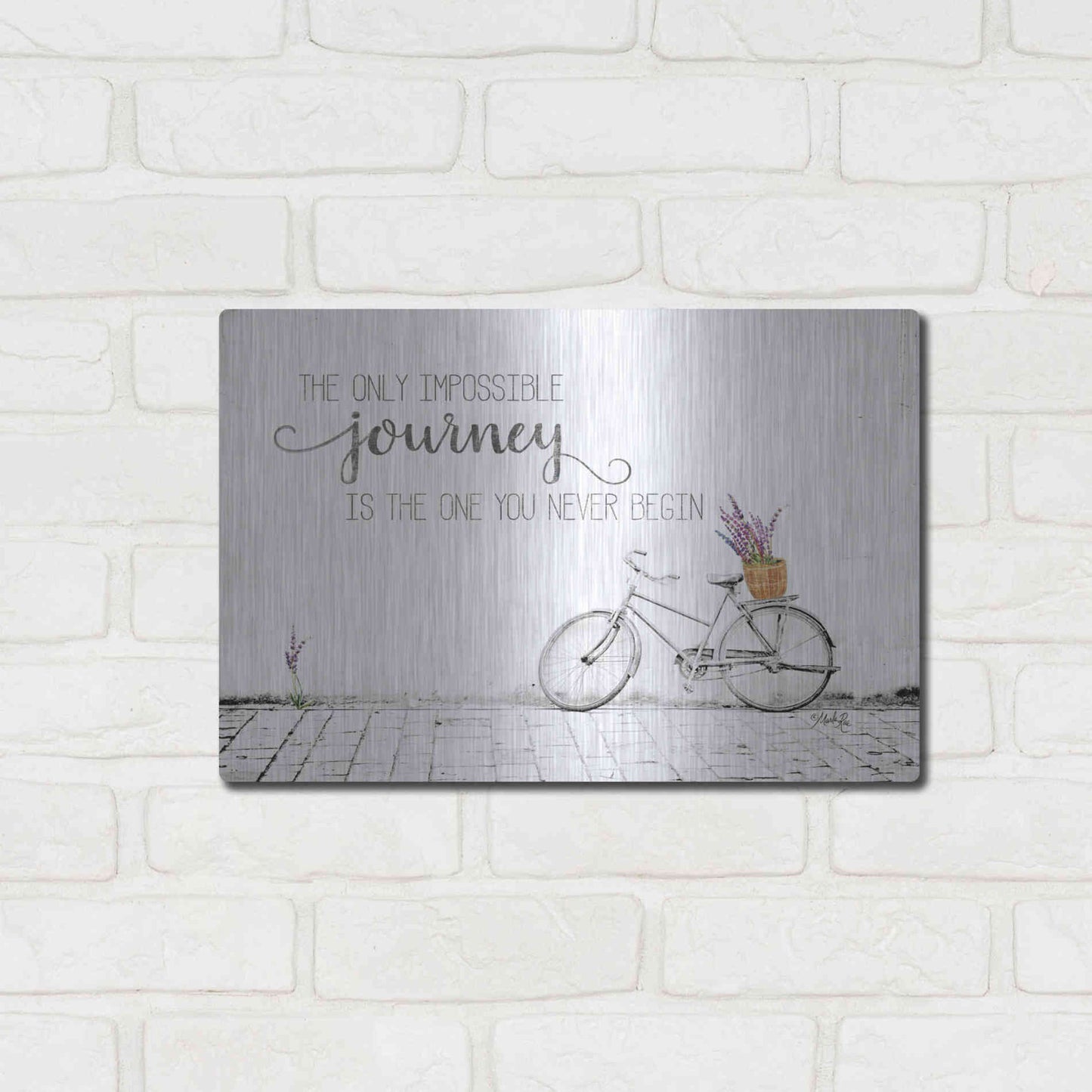 Luxe Metal Art 'Impossible Journey' by Marla Rae, Metal Wall Art,16x12