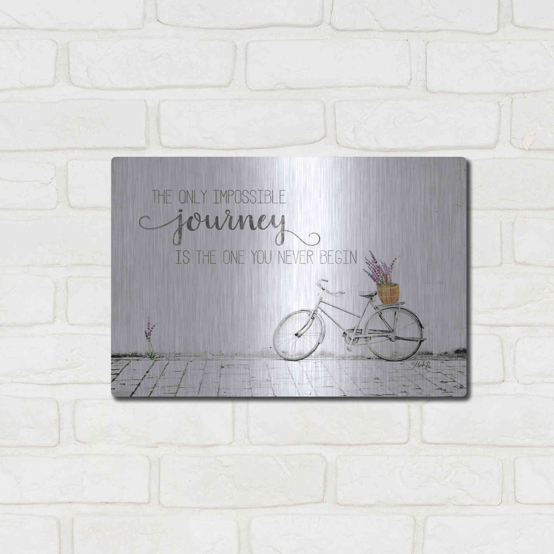 Luxe Metal Art 'Impossible Journey' by Marla Rae, Metal Wall Art,16x12