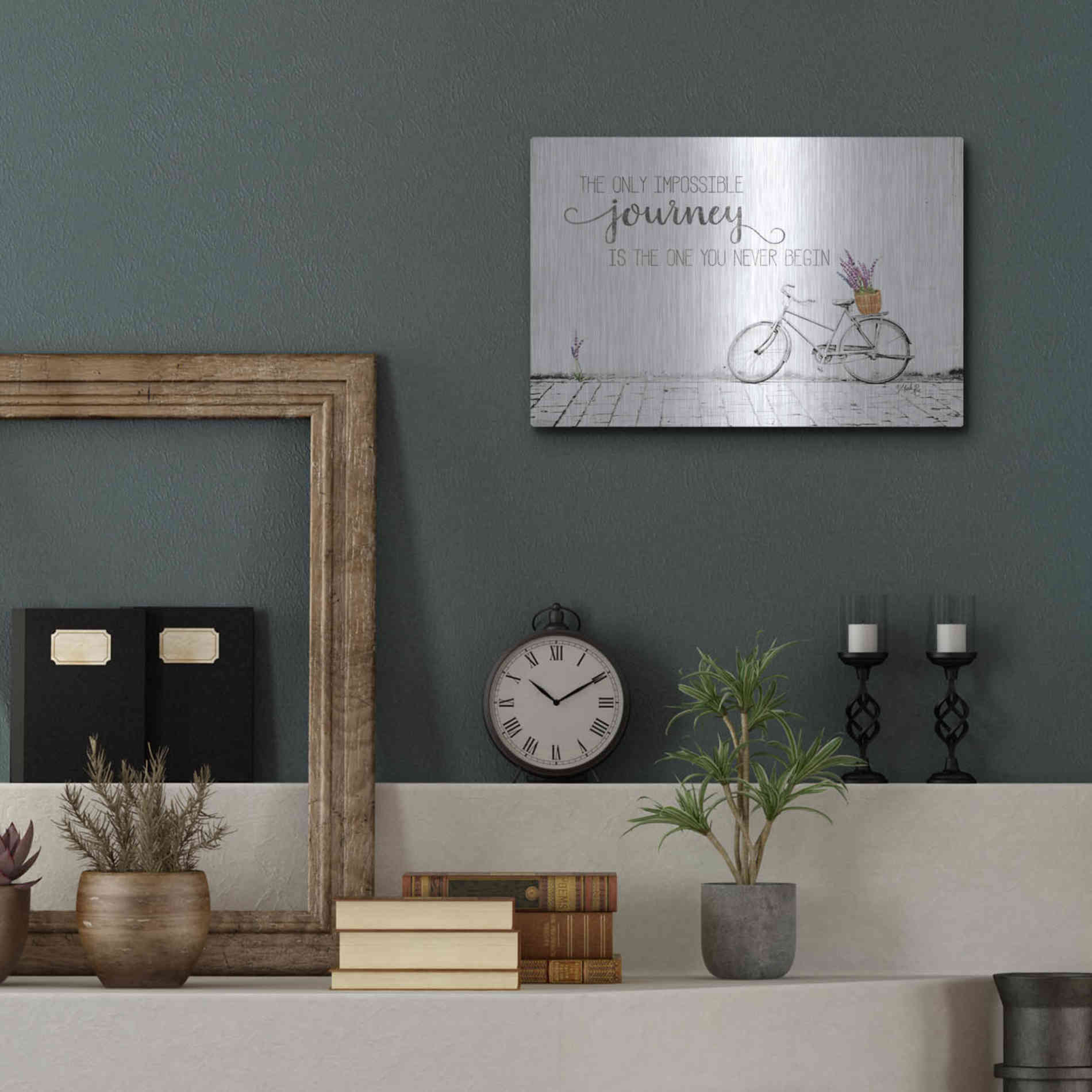 Luxe Metal Art 'Impossible Journey' by Marla Rae, Metal Wall Art,16x12
