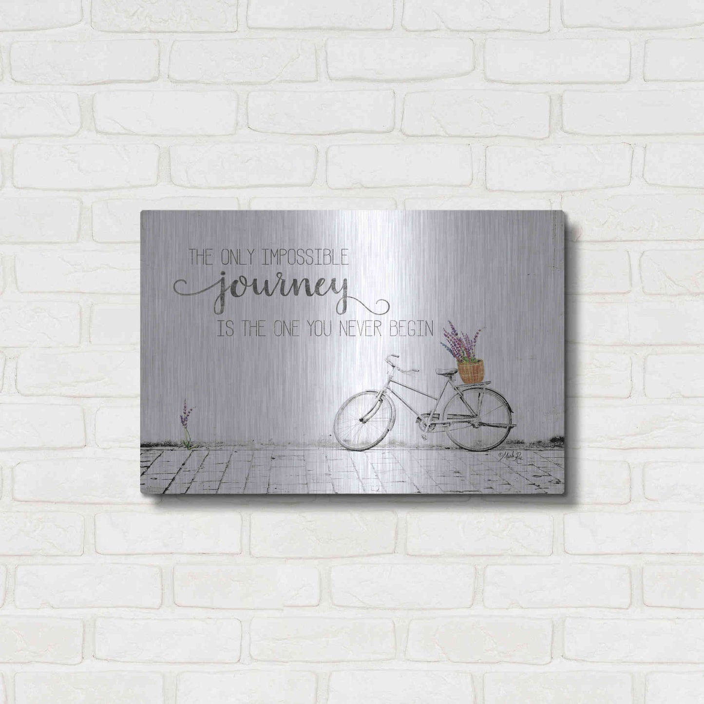Luxe Metal Art 'Impossible Journey' by Marla Rae, Metal Wall Art,24x16