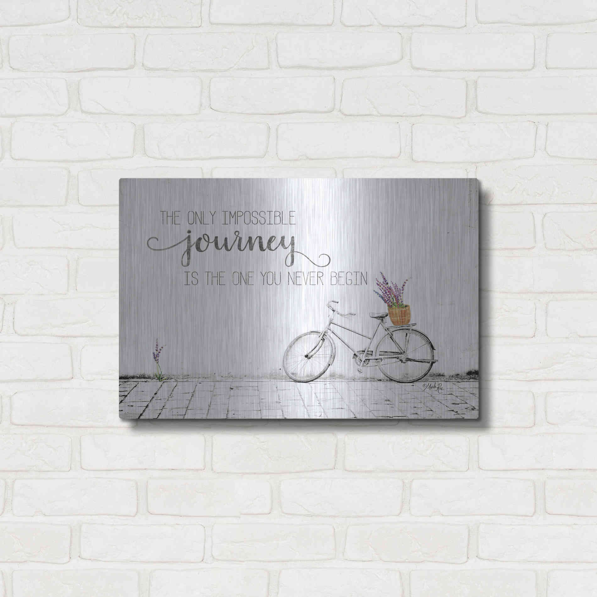 Luxe Metal Art 'Impossible Journey' by Marla Rae, Metal Wall Art,24x16
