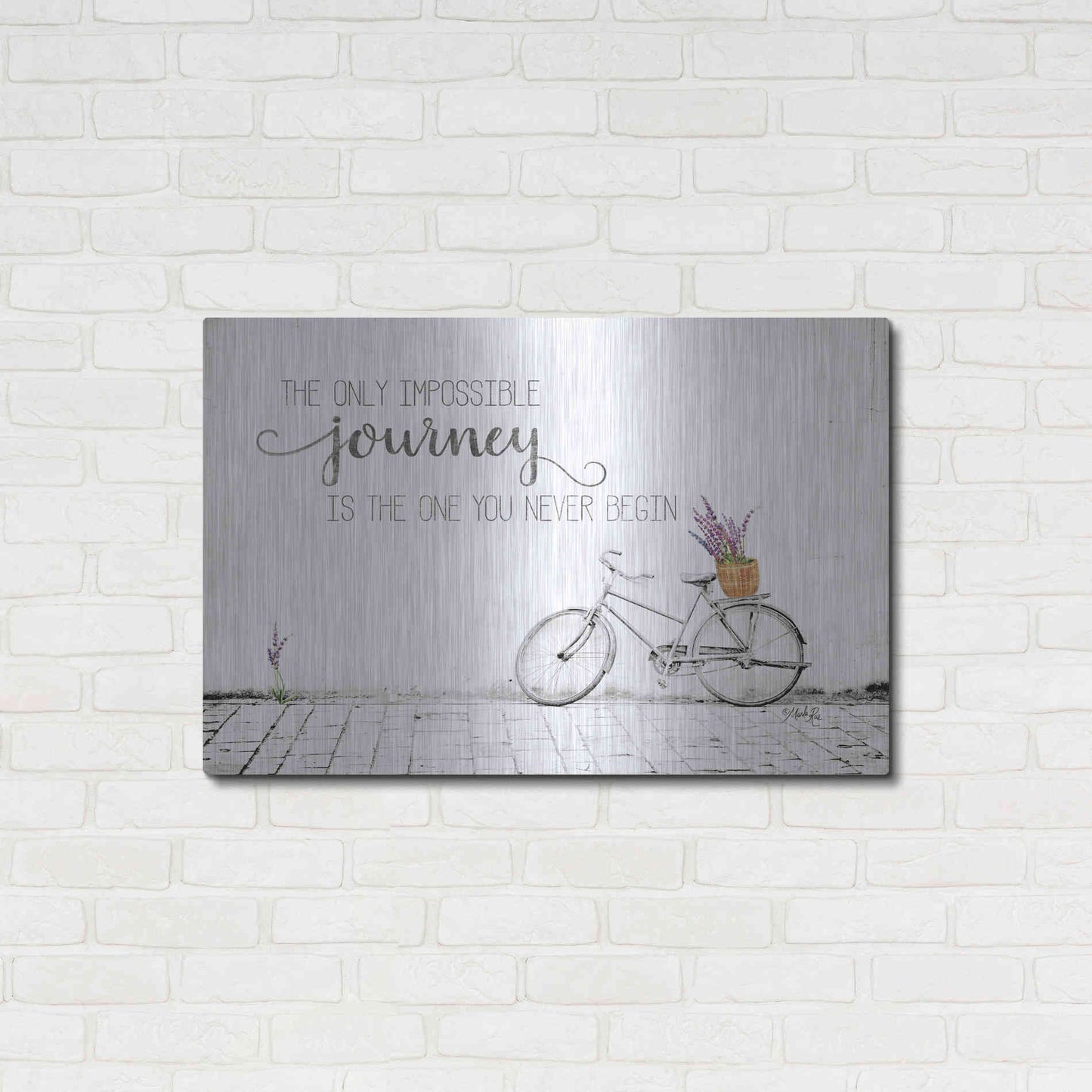 Luxe Metal Art 'Impossible Journey' by Marla Rae, Metal Wall Art,36x24