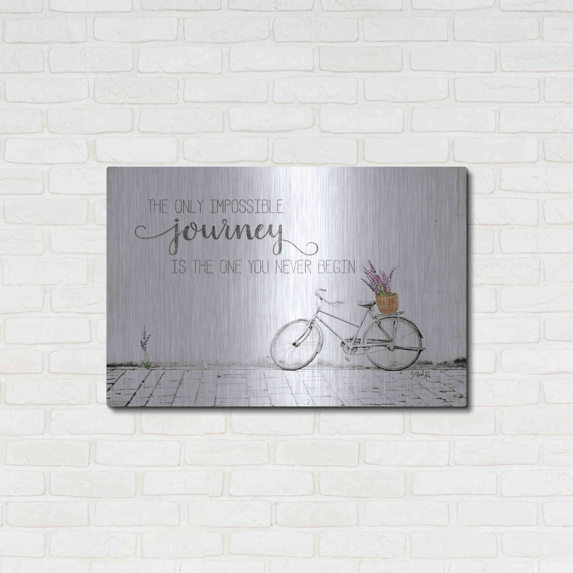 Luxe Metal Art 'Impossible Journey' by Marla Rae, Metal Wall Art,36x24
